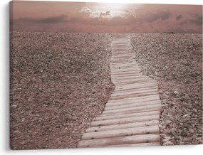 Obraz - Plaża żwirowa (70x50 cm)
