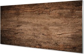 Panel szklany do Kuchni Rustykalne Słoje Drewna