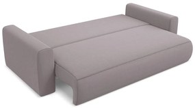 Lawendowa aksamitna rozkładana/ze schowkiem sofa 238 cm Kapua – Makamii