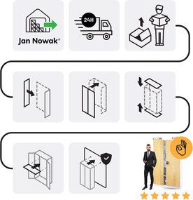 Szafa biurowa metalowa Biały/ Złoty dąb: Eco Design JAN II