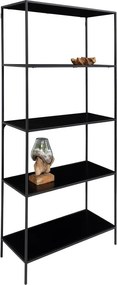 Czarny metalowy regał 80x170x36 cm Vita – House Nordic