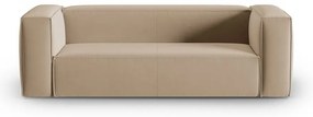 Jasnobrązowa aksamitna sofa 200 cm Mackay – Cosmopolitan Design