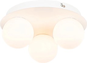 Nowoczesna lampa sufitowa łazienkowa biała 3-światłowa - Cederic