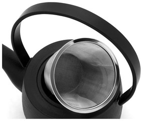 Czarny żeliwny dzbanek do herbaty z sitkiem 1,2 l Kobe – Bredemeijer