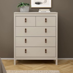 Nowoczesna komoda pokojowa z szufladami Madrid 3+2, kaszmir mat