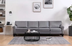 Czteroosobowa jasnoszara sofa - Alaia 4X