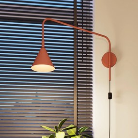 Kinkiet do kontaktu w kolorze terakoty Zylo – Nice Lamps