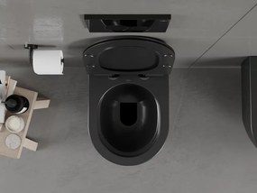 Mexen Carmen miska wc Rimless z deską wolnoopadającą slim, duroplast, czarna mat - 30880185