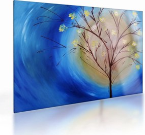 Obraz na szkle - Drzewo zakrywające słońce (70x50 cm)