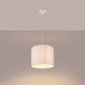 Lampy wiszące minimalistyczny Gloxo, tkanina/PCV - 1 źródło światła 3000K - L.30 x H.88 cm - biały