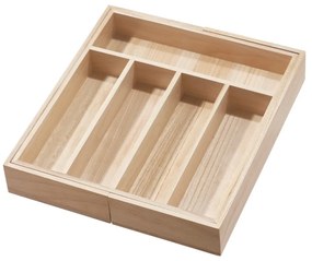 Organizer na sztućce z drewna paulownia iDesign Eco