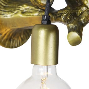 Vintage Lampa ścienna mosiądz - Zwierzę Tukan