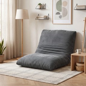 HOMCOM 2-w-1 fotel podłogowy ze sztruksem, składane siedzisko podłogowe do czytania, grania i medytacji, sofa do spania do sypialni | Aosom PL