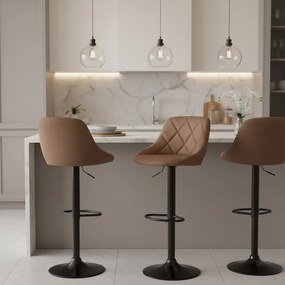 Hoker welurowy na czarnej nodze black mokka W4-L87