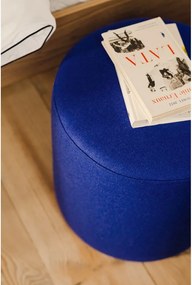 Niebieski wełniany puf Folk – noo.ma