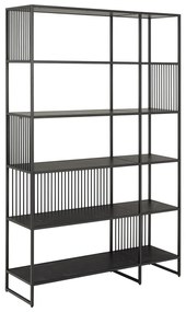 Czarny regał 120x185x35 cm Strington – Actona