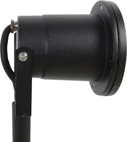 Klosz na szpikulec czarny regulowany IP44 w komplecie z kablem i wtyczką - Basic