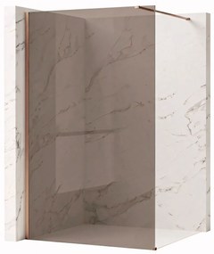 Kabina prysznicowa Walk-In Rea Flexi Brown / Brush Copper 80