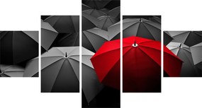 Obraz otwartych parasoli (125x70 cm)