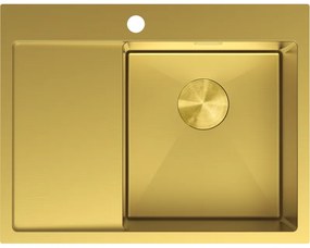 Mexen Exar zlewozmywak stalowy 1-komorowy z ociekaczem prawy 620 x 480 mm, złoty - 6432621005P-55