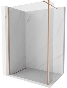 Mexen Kioto ścianka prysznicowa Walk-in 160 x 40 cm, transparent, miedź szczotkowana - 800-160-212-65-00-040