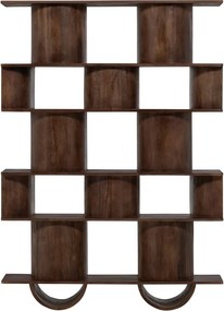 Ciemnobrązowy regał z litego drewna mango 130x180x35 cm Sinne – WOOOD