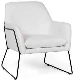 Biały designerski fotel MILAN