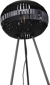 Nowoczesna lampa podłogowa na trójnogu czarna - Zoë