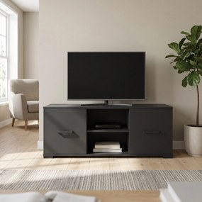 Szafka RTV stojąca ALBANO 122 cm do Salonu pod Telewizor - Czarny