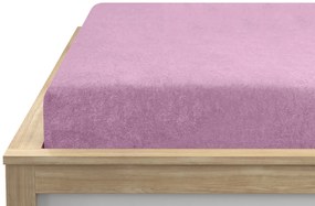 PrzytulneMieszkanie.pl Prześcieradło frotte EXCLUSIVE różowe 90 x 200 cm