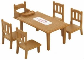 Meble Sylvanian Families - stół jadalny zkrzesłami