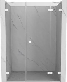 Mexen Lunar drzwi prysznicowe uchylne prawe 160 cm, transparent, białe - 834S-160-050-20-00-P