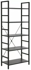 Regał na książki LOFT R5 czarny/czarny mat SIGNAL