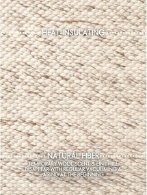 Beżowo-naturalny wełniany dywan tkany ręcznie 160x230 cm Lyon Beans – Elle Decoration