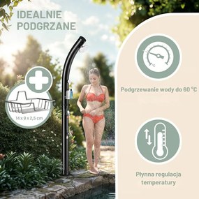 Prysznic solarny BOW, 20l, czarny Monzana