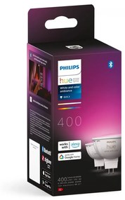 Inteligentne żarówki z gwintem GU 5,3, 6 W zestaw 2 szt. White and color ambiance – Philips Hue