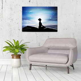 Obraz medytującej kobiety (70x50 cm)