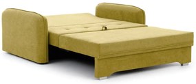 Sofa rozkładana z funkcją spania LAINE żółta ELTAP