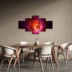 Nowoczesny obraz różowej abstrakcji (125x70 cm)