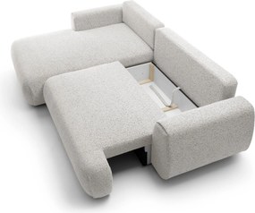 Masseno Narożnik ZEST z funkcją spania i pojemnikiem na pościel Narozniki L, Rozkładana sofa - Szary, PUENTE 80