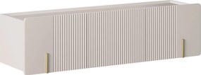 Szafka RTV Malmi 150 cm wisząca - kaszmir / złoty