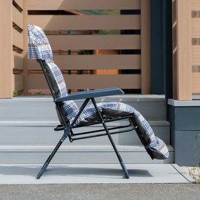 Fotel ogrodowy z podnóżkiem Samar Plus B003-04BB PATIO