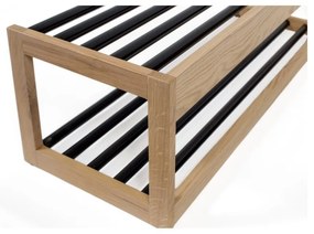Czarno-naturalny regał na buty – Woodman