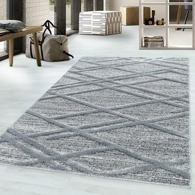 Dywan nowoczesny 3D La Casa krata szary 200 cm x 290 cm