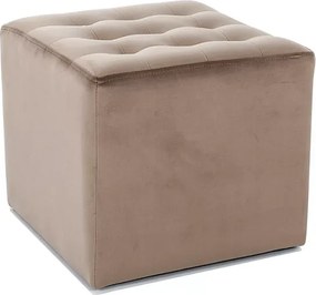 Pufa LORI VELVET ciemnobeżowa