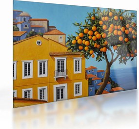 Obraz na szkle - Drzewo pomarańczowe (70x50 cm)