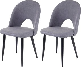Krzesło do jadalni MCW-D73 (zestaw 2 sztuk), ciemnoszary
