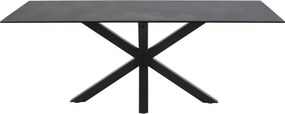 Czarny stół z ceramicznym blatem Heaven 200x100