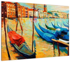 Obraz - Port w Wenecji (70x50 cm)