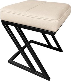 Pufa ZETA LOFT ławka taboret podnóżek metal eko-skóra D18